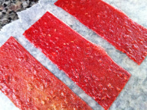 Raspberry Peach Fruit Leather