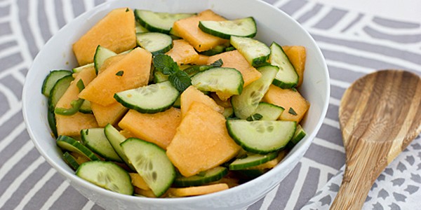Spicy Cantaloupe Cucumber Salad