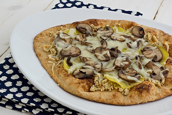 Wild Mushroom & Potato Pizza on Whole Grain Naan Wild Mushroom & Potato Pizza on Whole Grain Naan