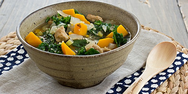 Seitan Kale and Butternut Squash Stew