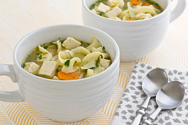 vegetarian chicken noodle soup