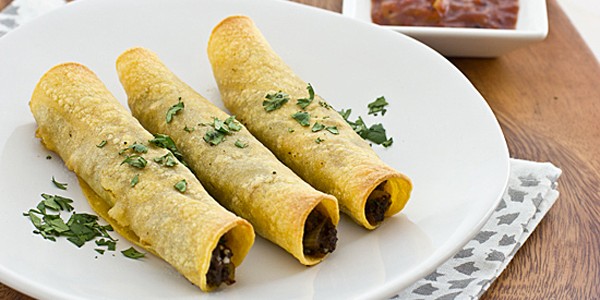Baked Portabella Mushroom Taquitos