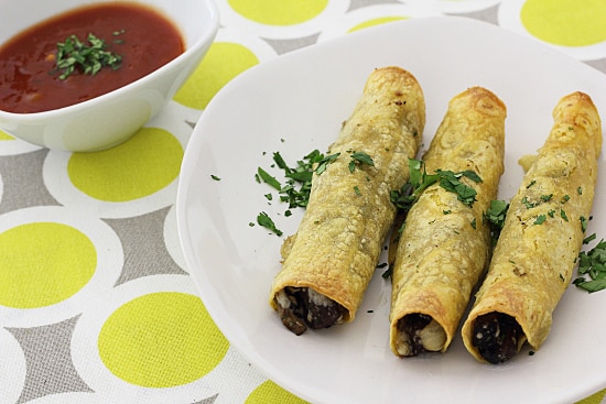 Baked Portabella Mushroom Taquitos Baked Portabella Mushroom Taquitos