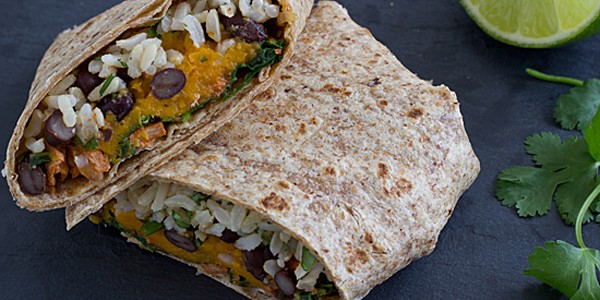 Sweet Potato and Kale Wraps