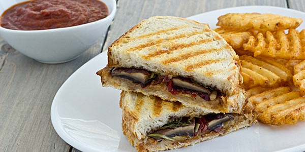 Grilled Portabella Panini With Artichoke Tapenade
