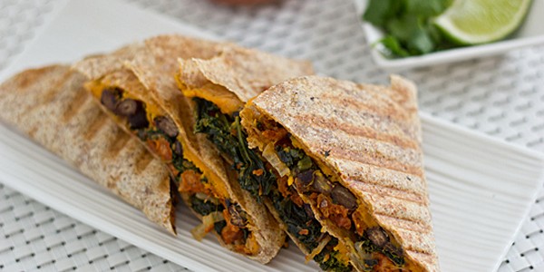 Kale and Sweet Potato Quesadilla