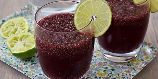 Pomegranate Lime Chia Fresca