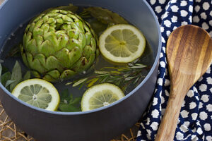 Steamed Whole Artichokes