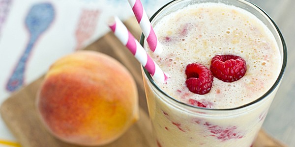 Peach Melba Greek Yogurt Shake