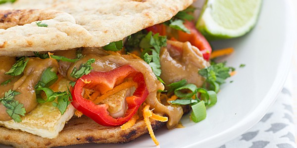 Crispy Tofu Sandwiches with Ginger Peanut Sauce Recipe