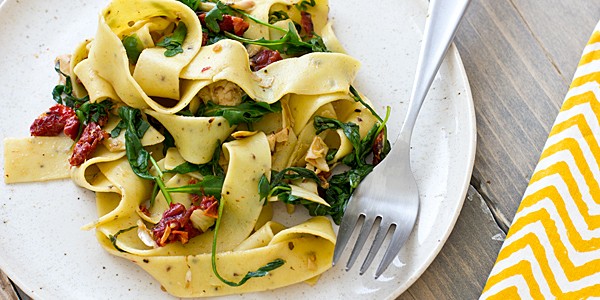 Pappardelle with Artichokes & Arugula