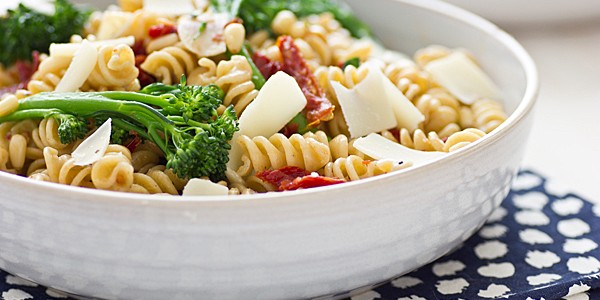 Whole Wheat Rotini with Broccolini and Sun-Dried Tomatoes