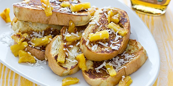 Coconut French Toast with Grilled Pineapple