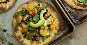 Black Bean & Veggie Baked Tostadas Recipe