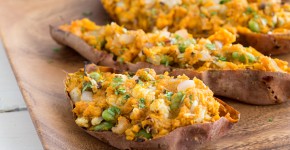 Samosa Stuffed Sweet Potatoes