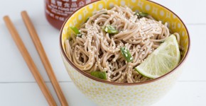 Sweet Spicy Scallion Ginger Soba Noodles