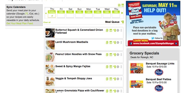 ZipList Meal Planner