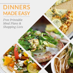 Printable Vegetarian Meal Plans & Shopping Lists