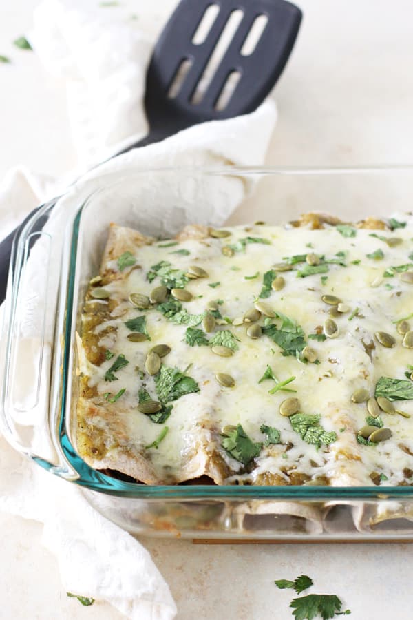 Spinach Mushroom Enchiladas By OhMyVeggies