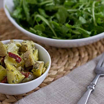 Pesto Potato Salad with Artichokes and Sundried Tomatoes