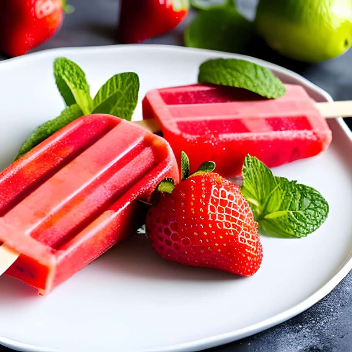 strawberry mojito popsicles