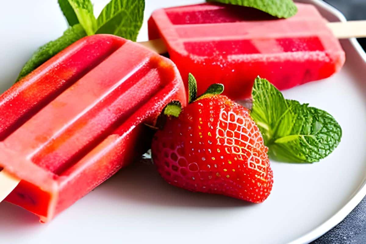 strawberry mojito popsicles