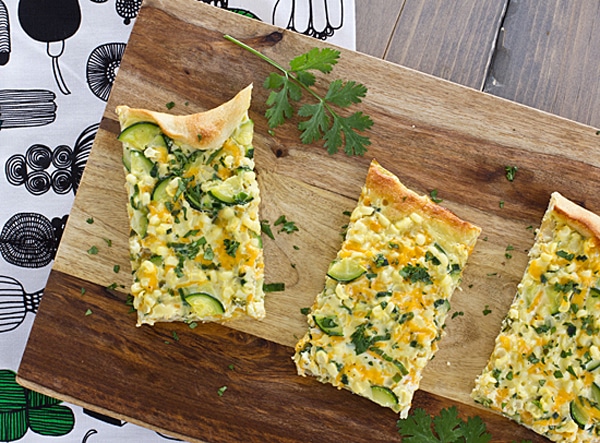 Fresh Corn and Poblano Pizza