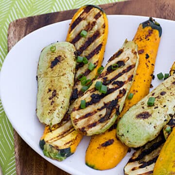 Miso Marinated Grilled Summer Squash