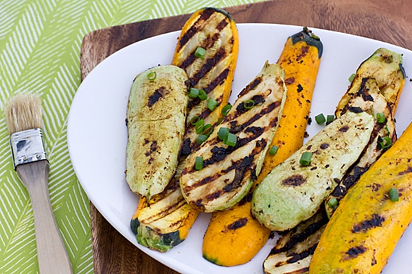 Miso Marinated Grilled Summer Squash