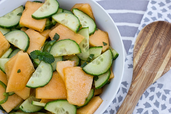 Spicy Cantaloupe Cucumber Salad [close]