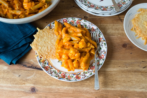 Whole Wheat Penne with Butternut Squash and Roasted Red Pepper Sauce Recipe