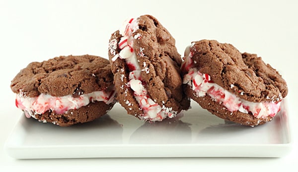 Chocolate Peppermint Ice Cream Sandwiches