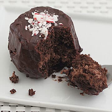 Peppermint Double Chocolate Ganache Cakes