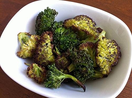 Roasted Broccoli in a bowl
