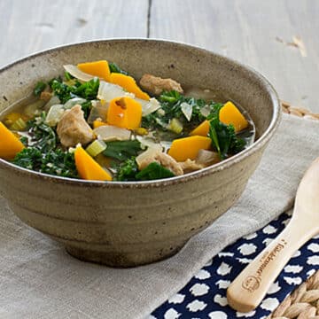 Seitan Kale and Butternut Squash Stew