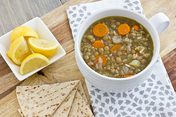 Middle Eastern Lentil & Rice Soup