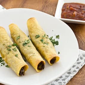 Baked Portabella Mushroom Taquito Recipe