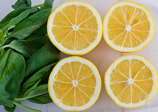 Basil and Meyer Lemons