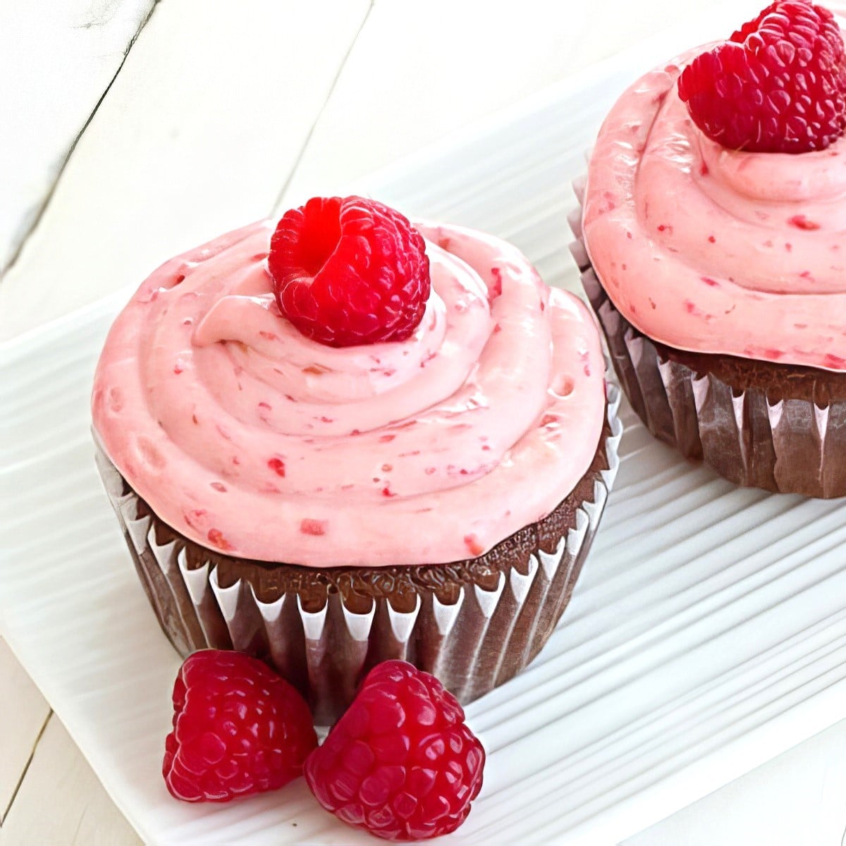 Chocolate Lambic Cupcakes with Raspberry Cream Cheese