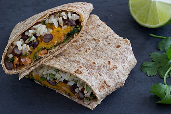 Sweet Potato and Kale Wraps