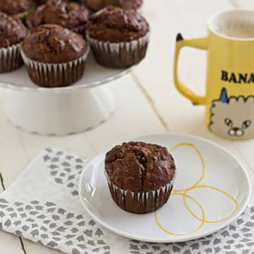 Dark Chocolate Banana Breakfast Muffins