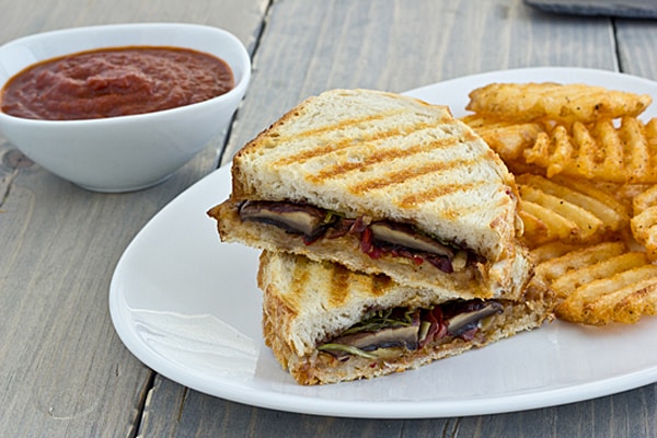 Grilled Portabella Panini With Artichoke Tapenade