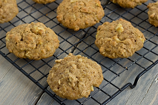 Apple Cinnamon & Quinoa Muffin Top Cookies on Rack