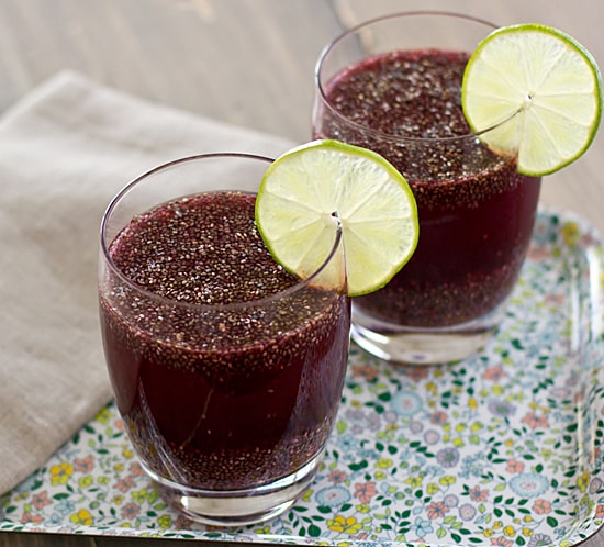 Pomegranate Lime Chia Drink