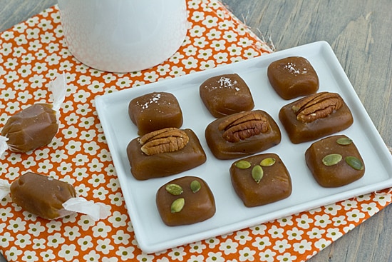Spiced Sweet Potato Caramels with Toppings