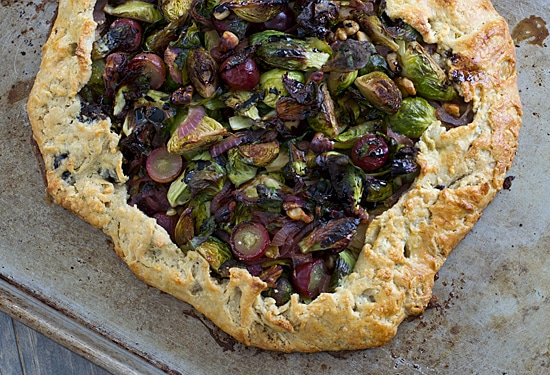 Brussels Sprouts & Grape Galette [half]