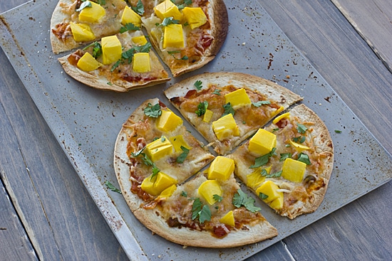 Mango Cilantro Pizzas