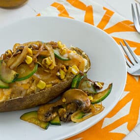 Twice Baked Salsa Potatoes