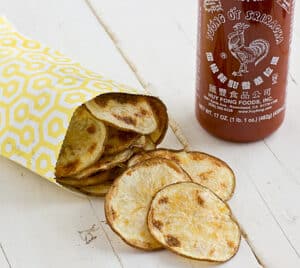 Baked Sriracha Potato Chips Oh My Veggies