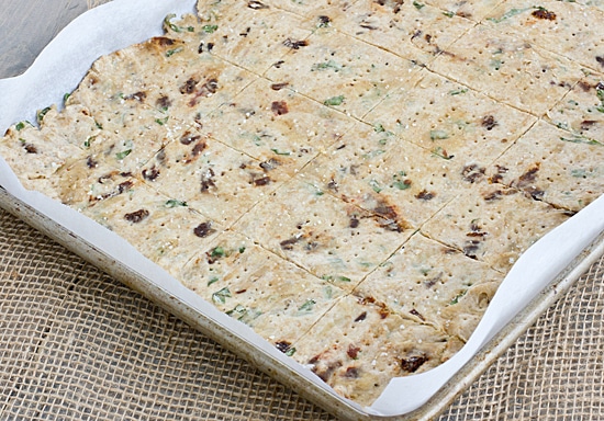 Sun-Dried Tomato and Basil Crackers